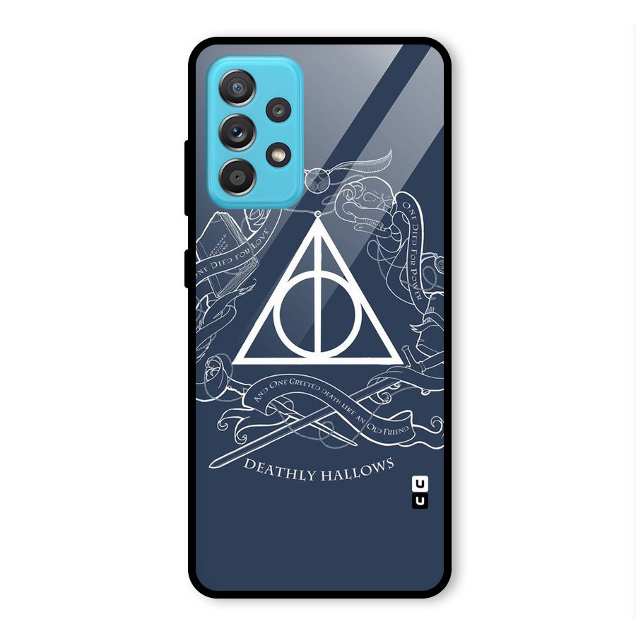 Triangle Blue Glass Back Case for Galaxy A52