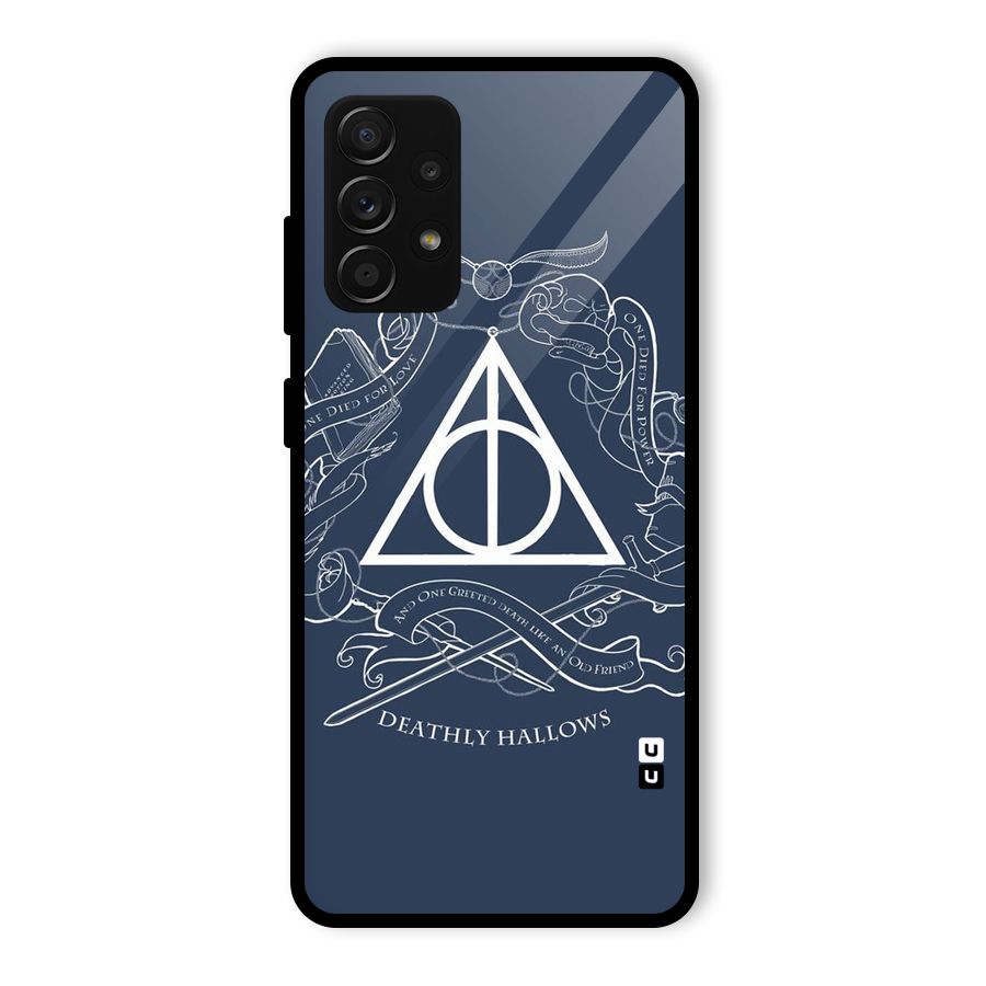 Triangle Blue Glass Back Case for Galaxy A53 5G