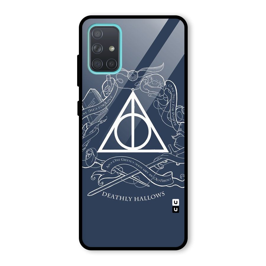 Triangle Blue Glass Back Case for Galaxy A71