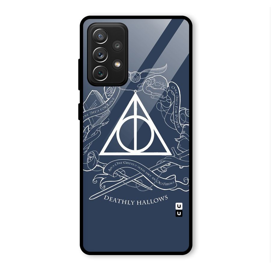 Triangle Blue Glass Back Case for Galaxy A72