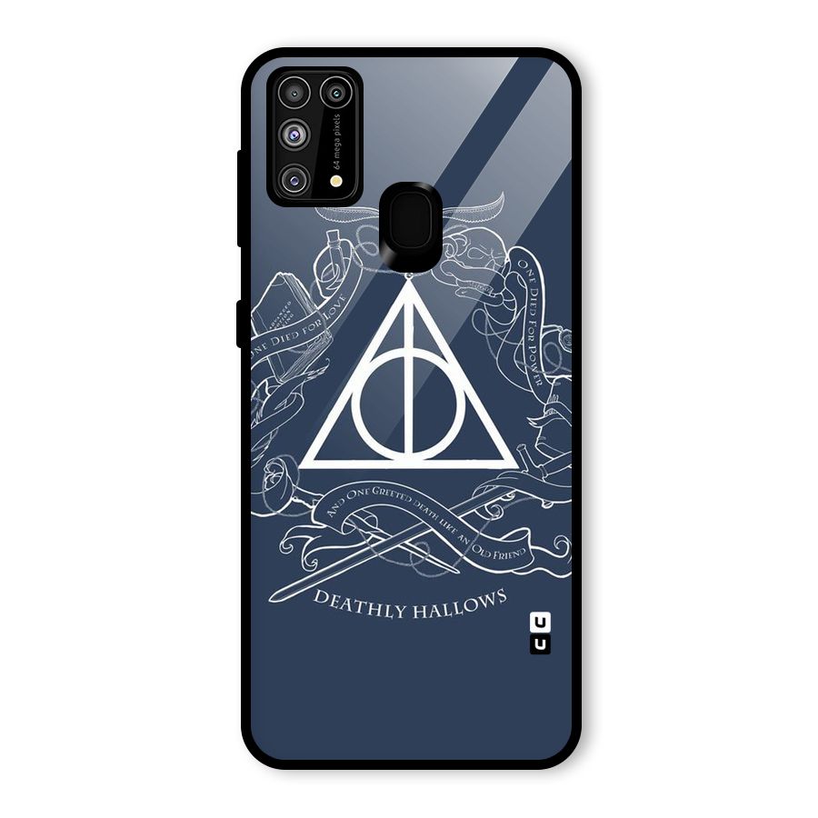 Triangle Blue Glass Back Case for Galaxy F41