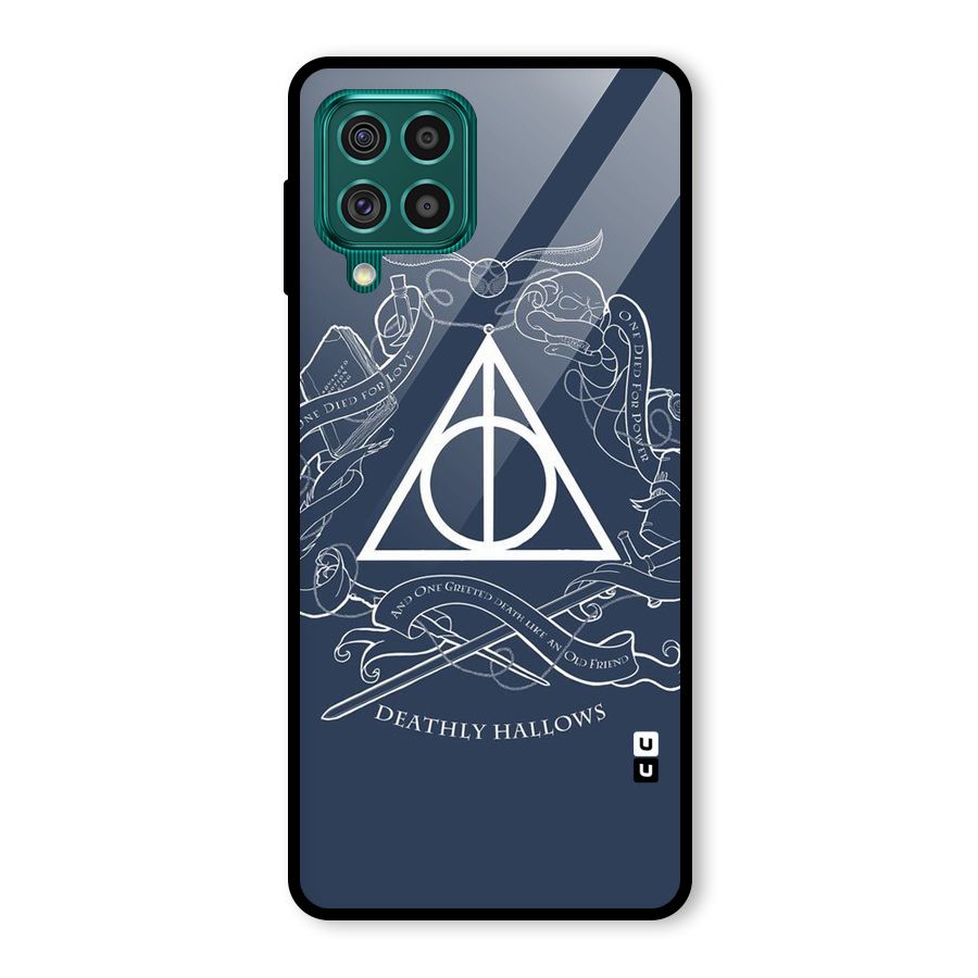 Triangle Blue Glass Back Case for Galaxy F62