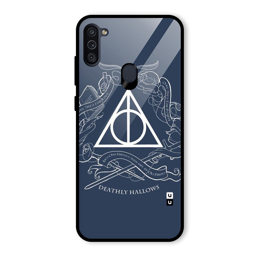 Triangle Blue Glass Back Case for Galaxy M11
