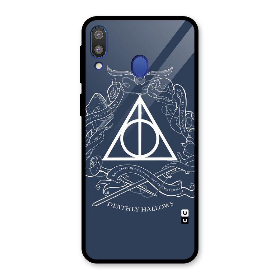Triangle Blue Glass Back Case for Galaxy M20