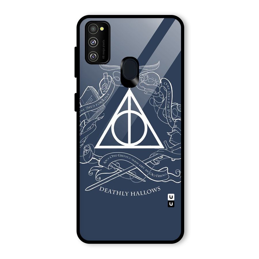 Triangle Blue Glass Back Case for Galaxy M30s