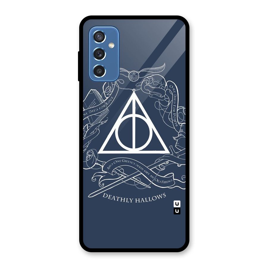Triangle Blue Glass Back Case for Galaxy M52 5G