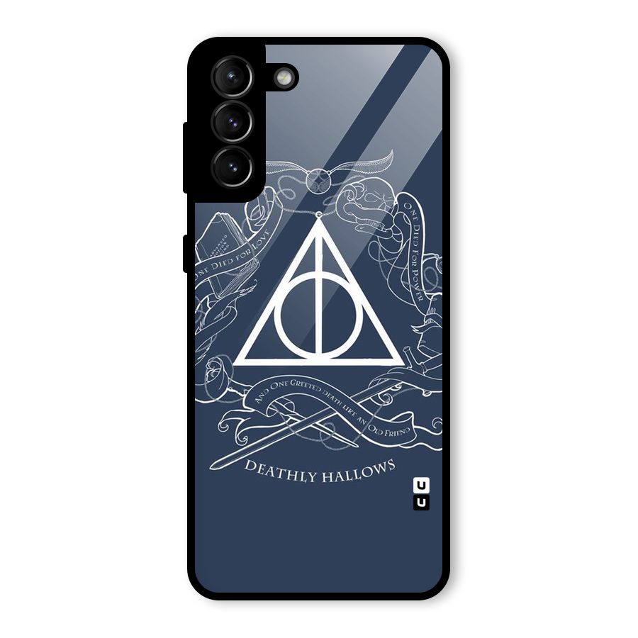Triangle Blue Glass Back Case for Galaxy S21 Plus