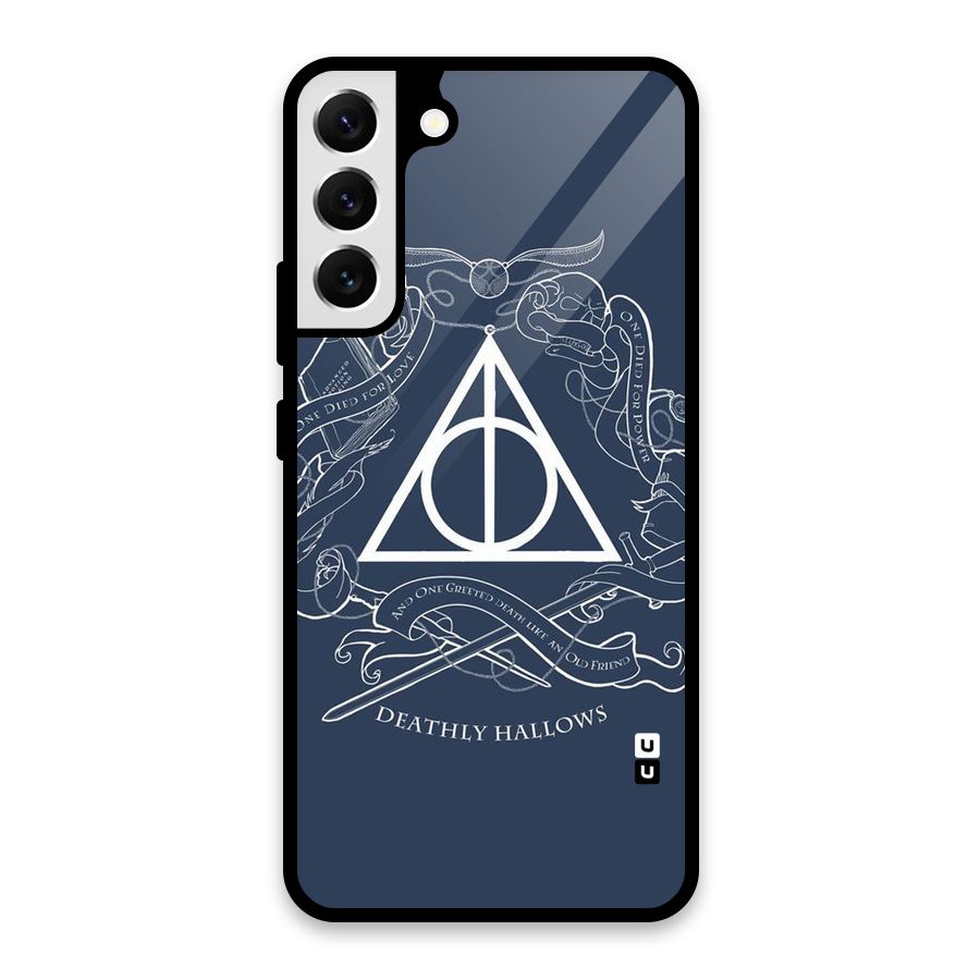 Triangle Blue Glass Back Case for Galaxy S22 Plus 5G
