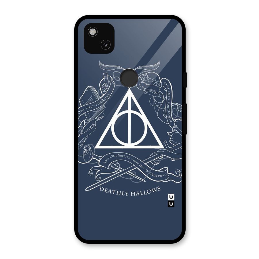 Triangle Blue Glass Back Case for Google Pixel 4a