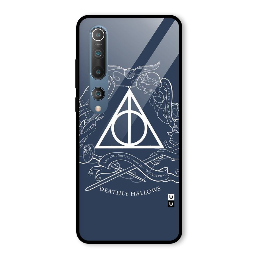 Triangle Blue Glass Back Case for Mi 10