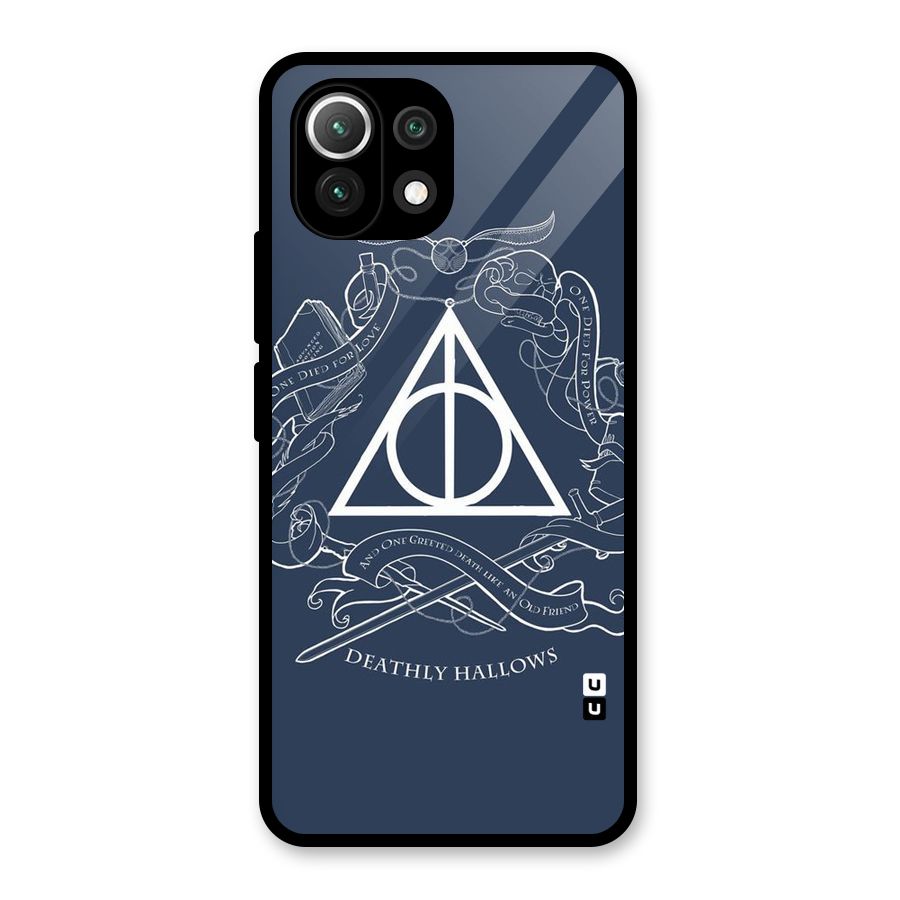 Triangle Blue Glass Back Case for Mi 11 Lite