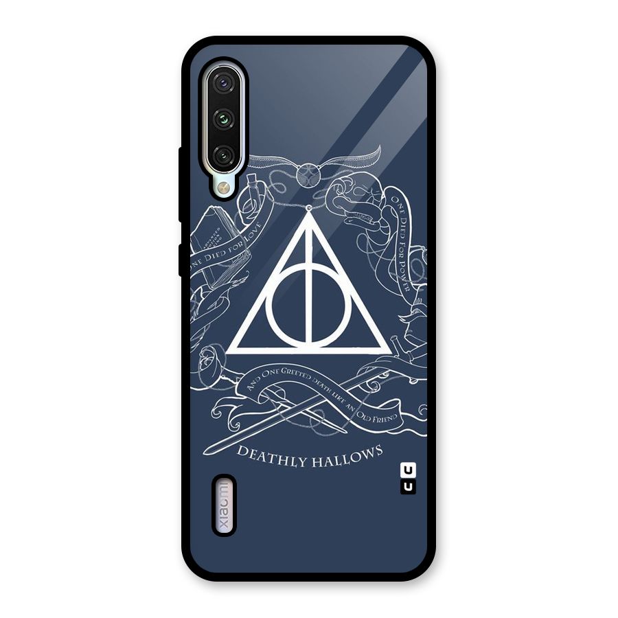 Triangle Blue Glass Back Case for Mi A3