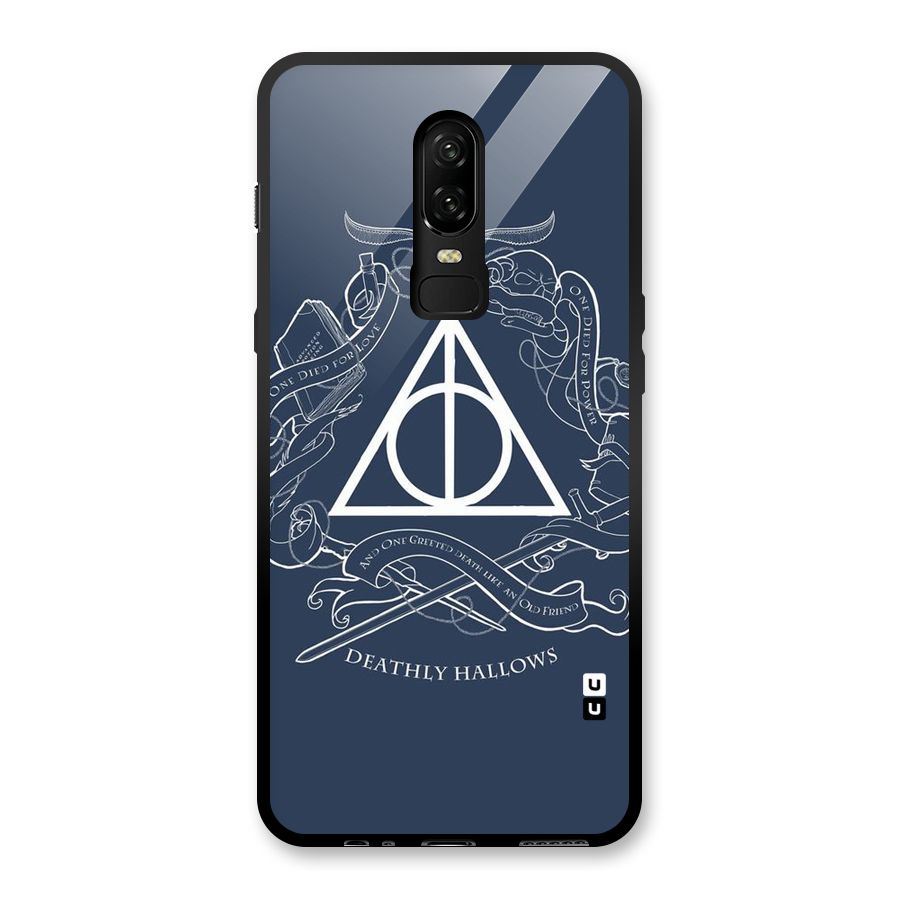 Triangle Blue Glass Back Case for OnePlus 6