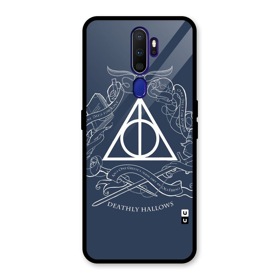 Triangle Blue Glass Back Case for Oppo A9 (2020)