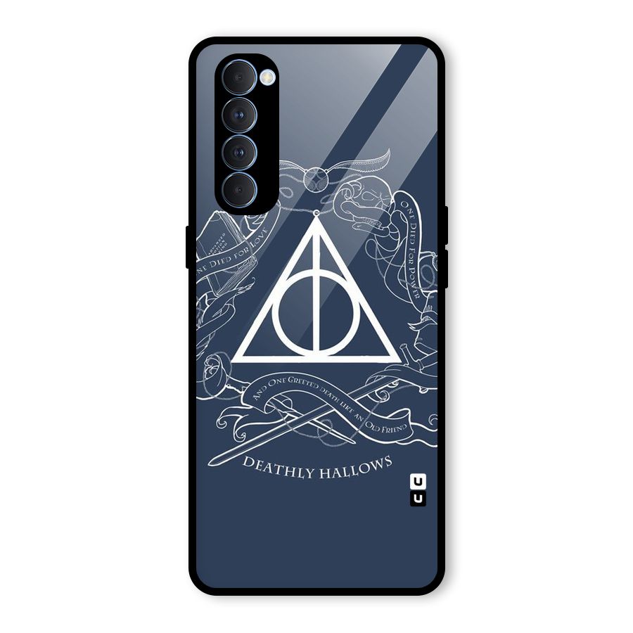 Triangle Blue Glass Back Case for Oppo Reno4 Pro