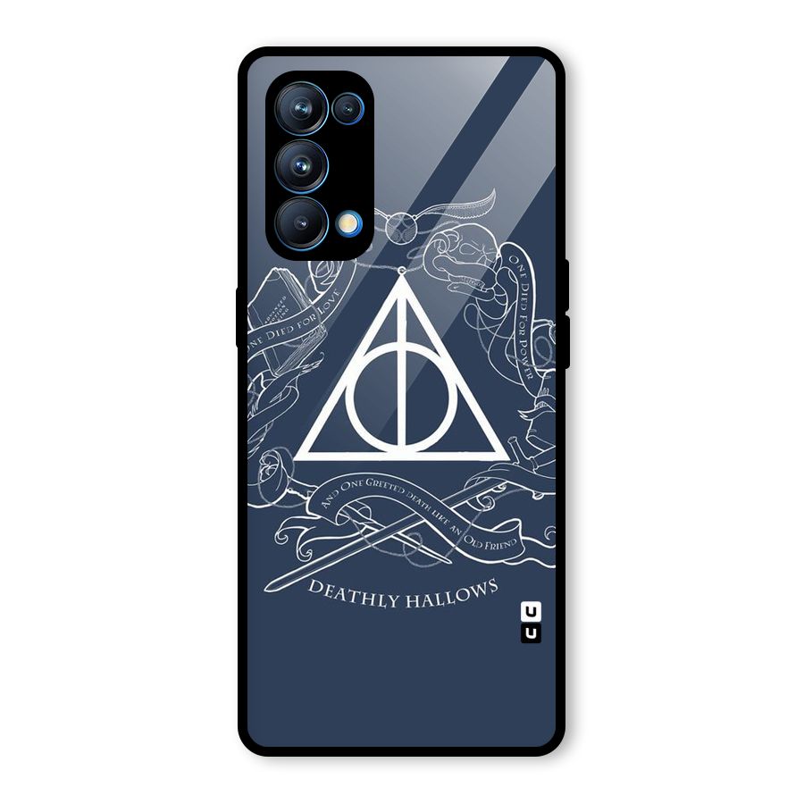 Triangle Blue Glass Back Case for Oppo Reno5 Pro 5G