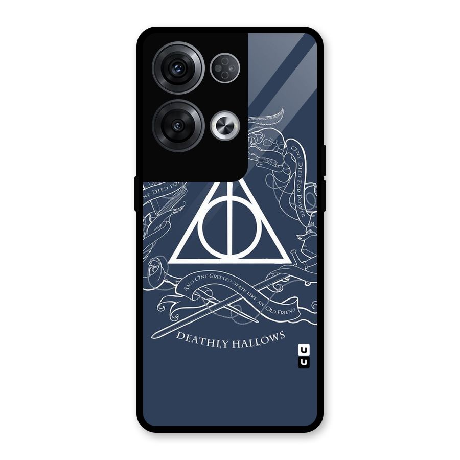 Triangle Blue Glass Back Case for Oppo Reno8 Pro 5G