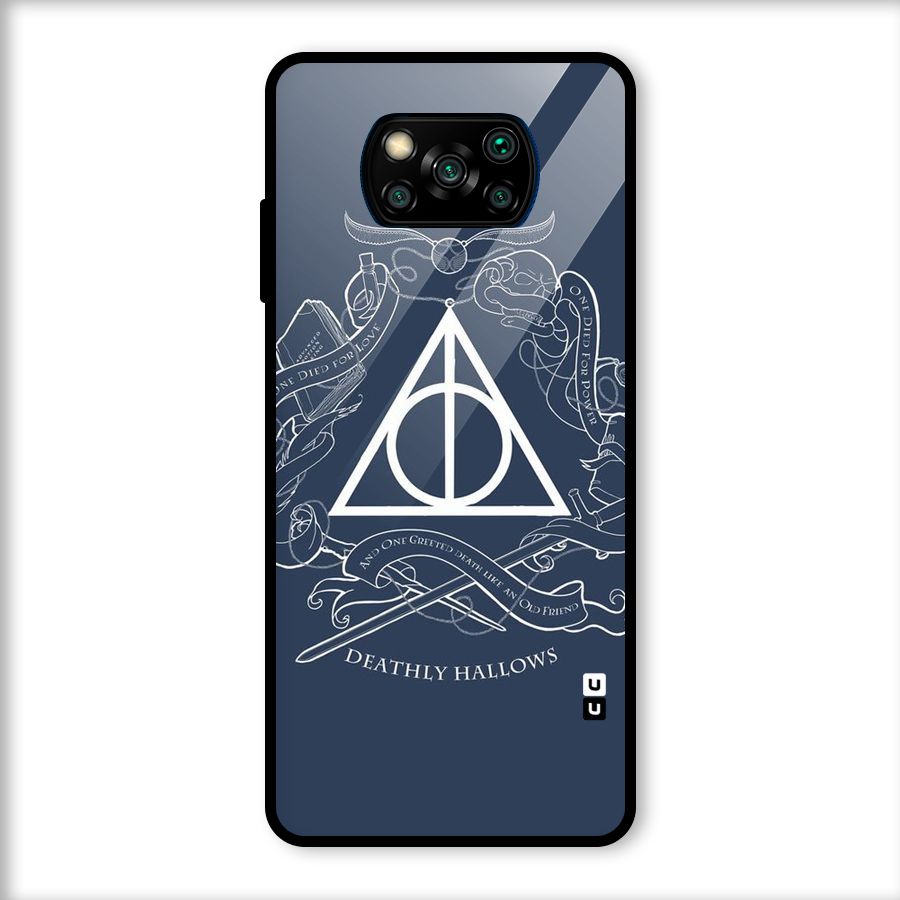 Triangle Blue Glass Back Case for Poco X3