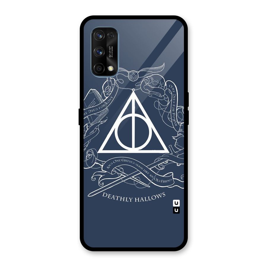 Triangle Blue Glass Back Case for Realme 7 Pro