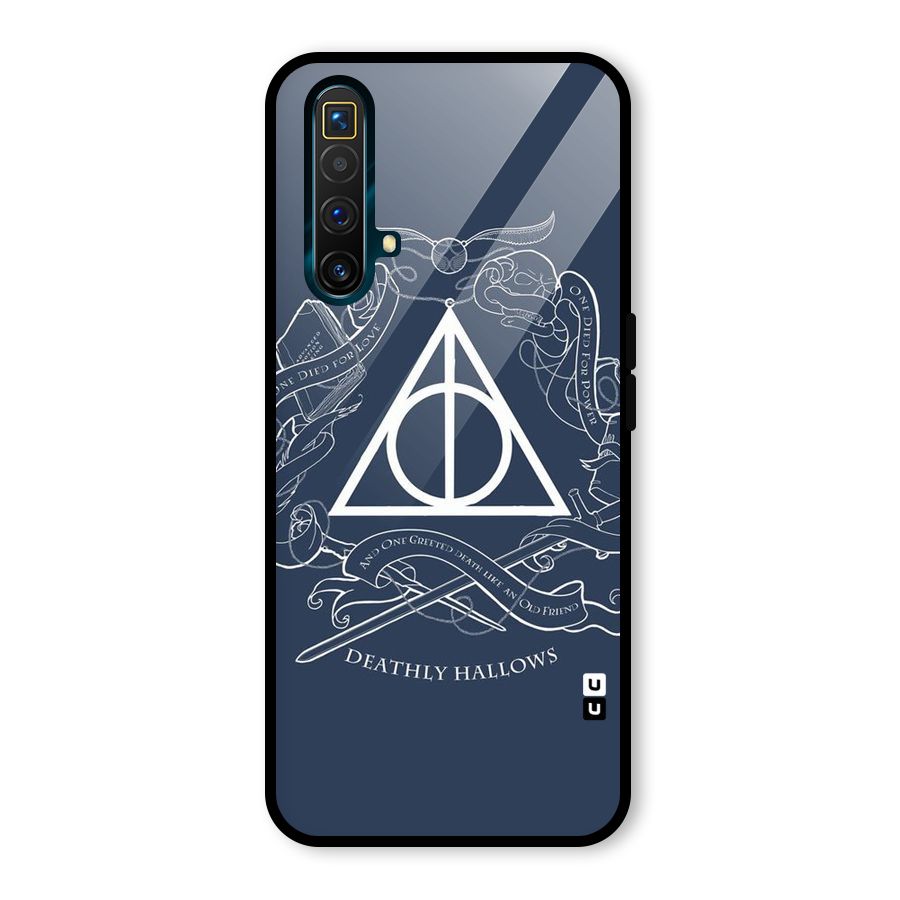 Triangle Blue Glass Back Case for Realme X3
