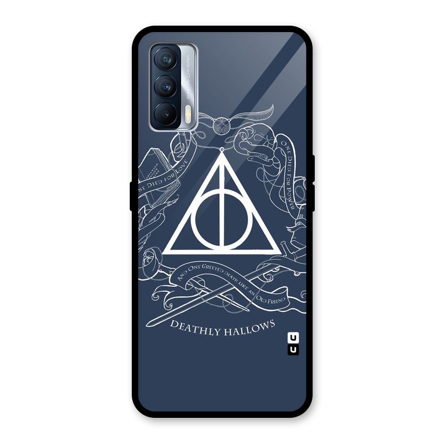 Triangle Blue Glass Back Case for Realme X7