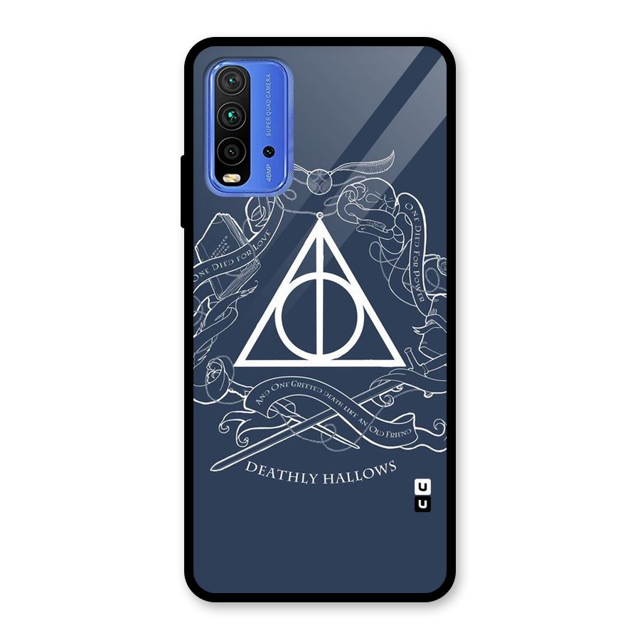 Triangle Blue Glass Back Case for Redmi 9 Power