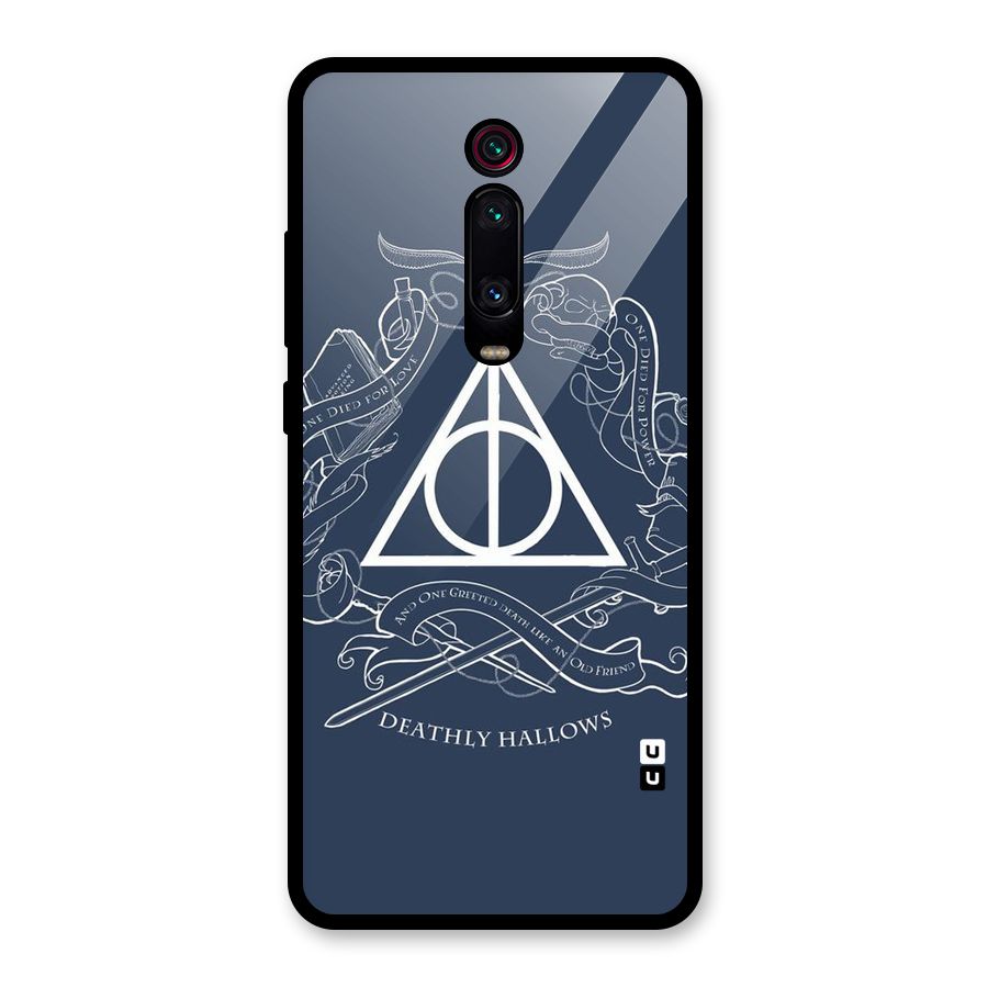 Triangle Blue Glass Back Case for Redmi K20