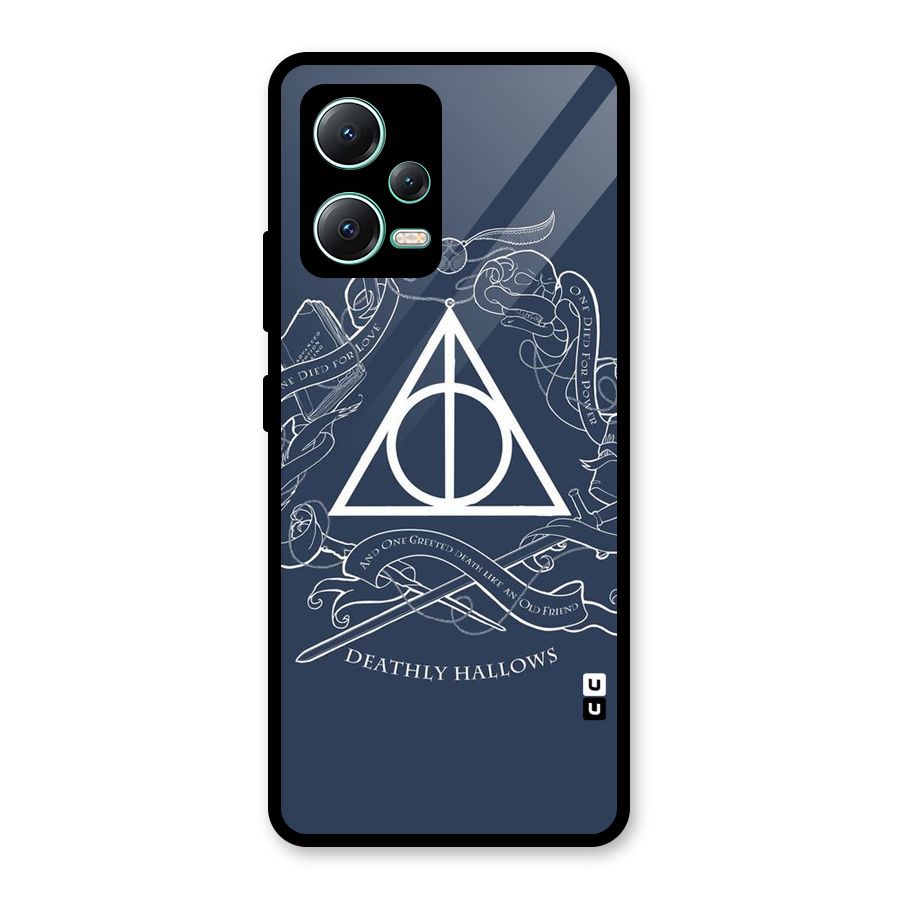 Triangle Blue Glass Back Case for Redmi Note 12 5G