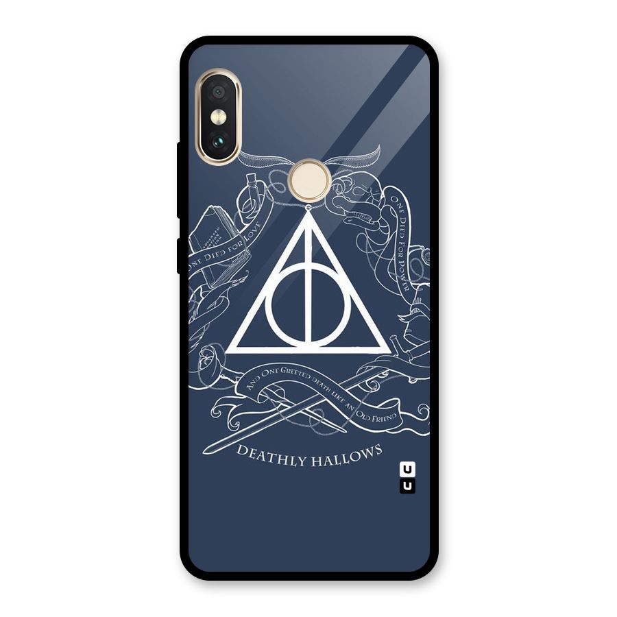 Triangle Blue Glass Back Case for Redmi Note 5 Pro