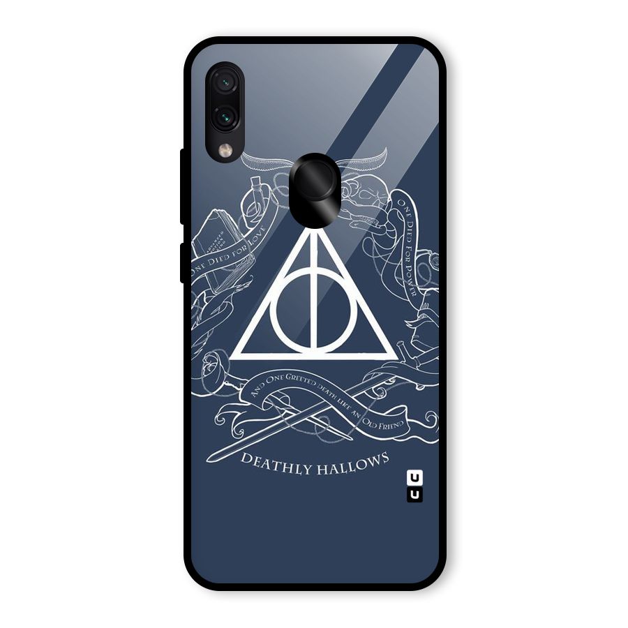 Triangle Blue Glass Back Case for Redmi Note 7 Pro