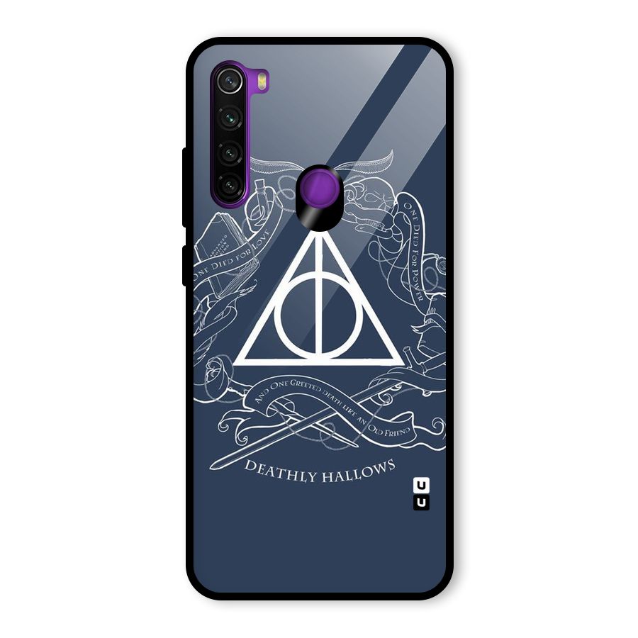 Triangle Blue Glass Back Case for Redmi Note 8