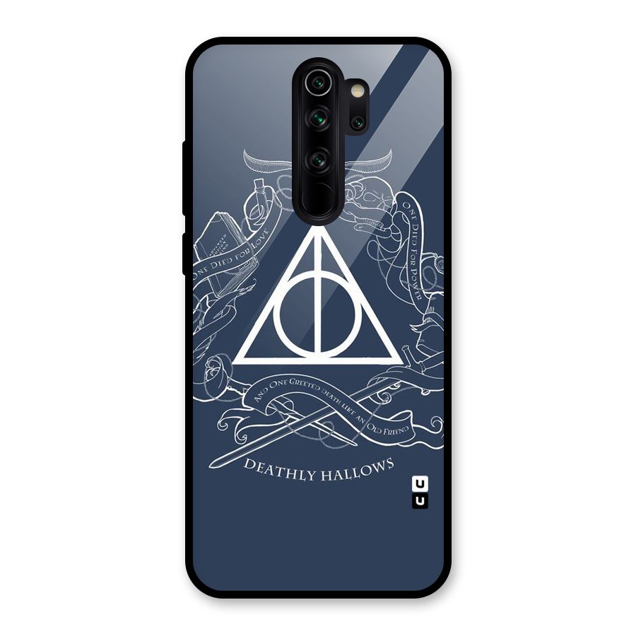 Triangle Blue Glass Back Case for Redmi Note 8 Pro