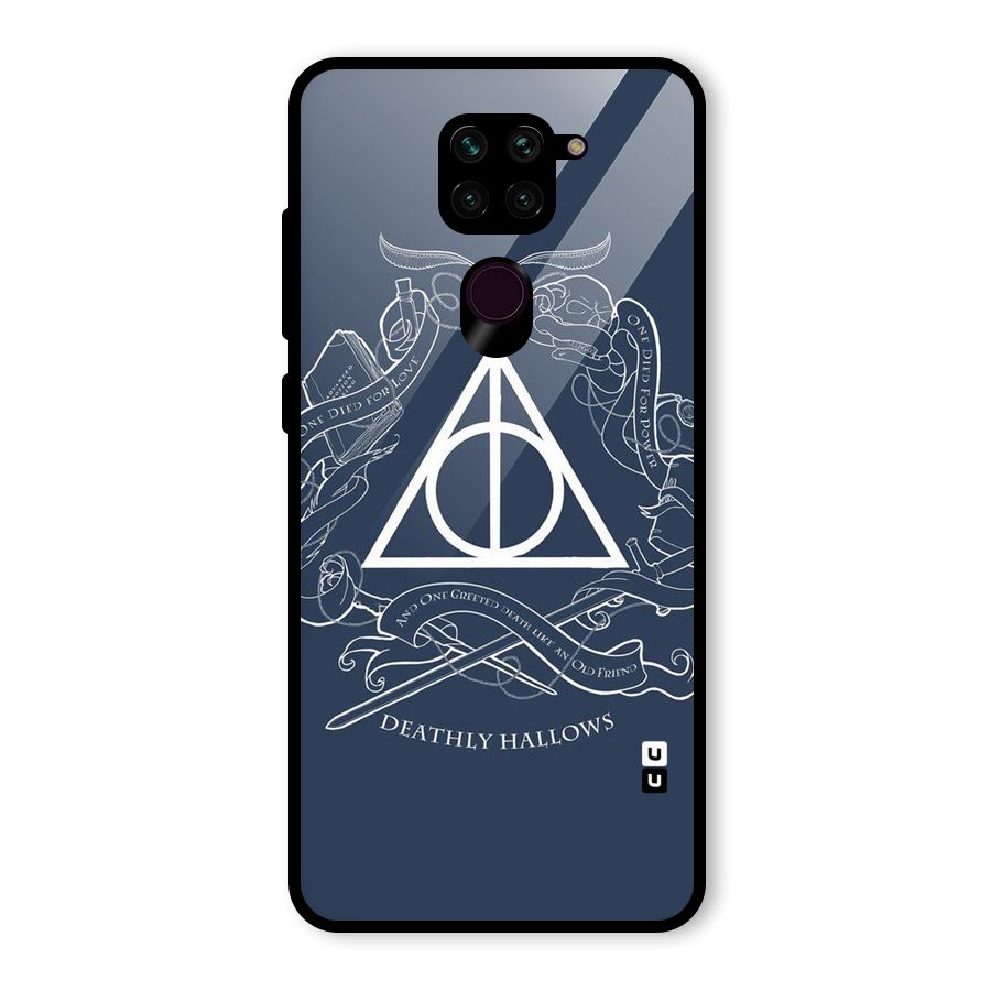Triangle Blue Glass Back Case for Redmi Note 9