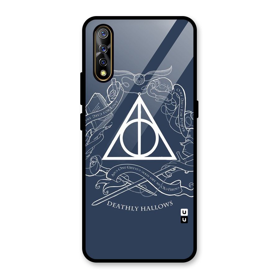 Triangle Blue Glass Back Case for Vivo S1