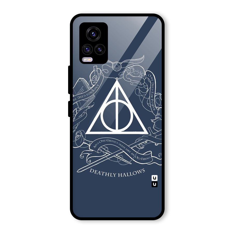 Triangle Blue Glass Back Case for Vivo V20