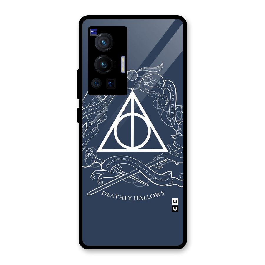 Triangle Blue Glass Back Case for Vivo X70 Pro