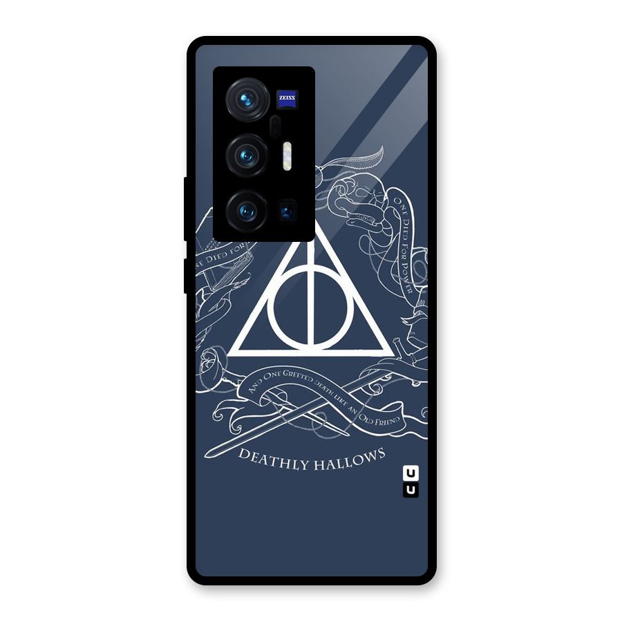 Triangle Blue Glass Back Case for Vivo X70 Pro Plus