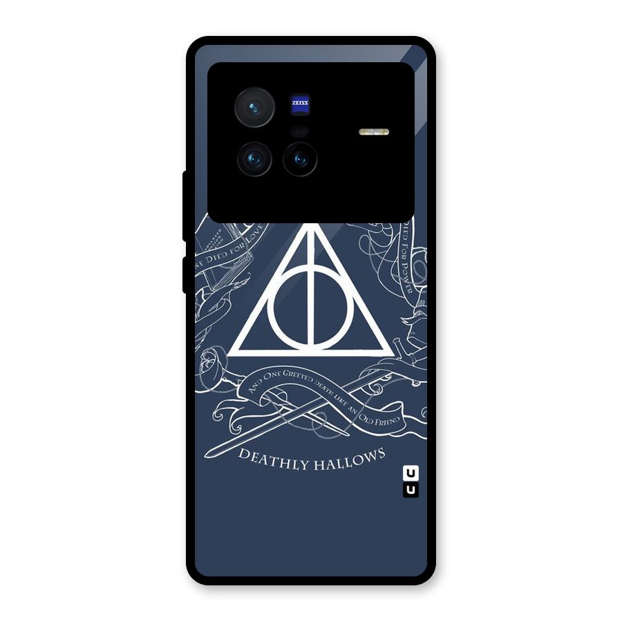 Triangle Blue Glass Back Case for Vivo X80