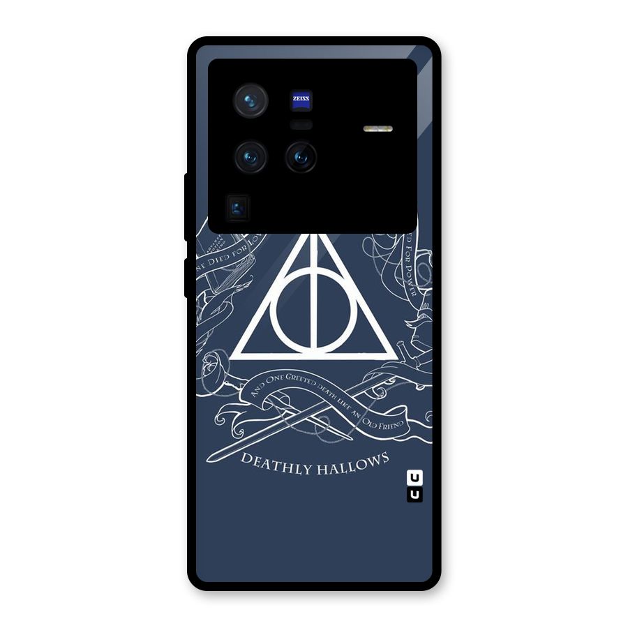 Triangle Blue Glass Back Case for Vivo X80 Pro