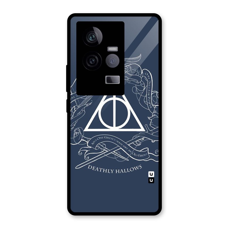 Triangle Blue Glass Back Case for Vivo iQOO 11 5G