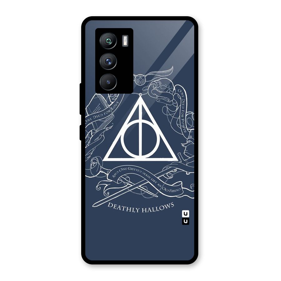 Triangle Blue Glass Back Case for Vivo iQOO 9 SE