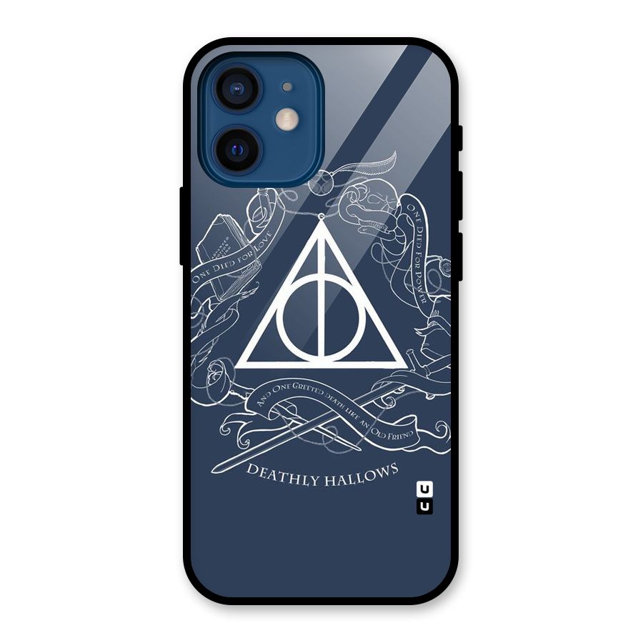 Triangle Blue Glass Back Case for iPhone 12 Mini