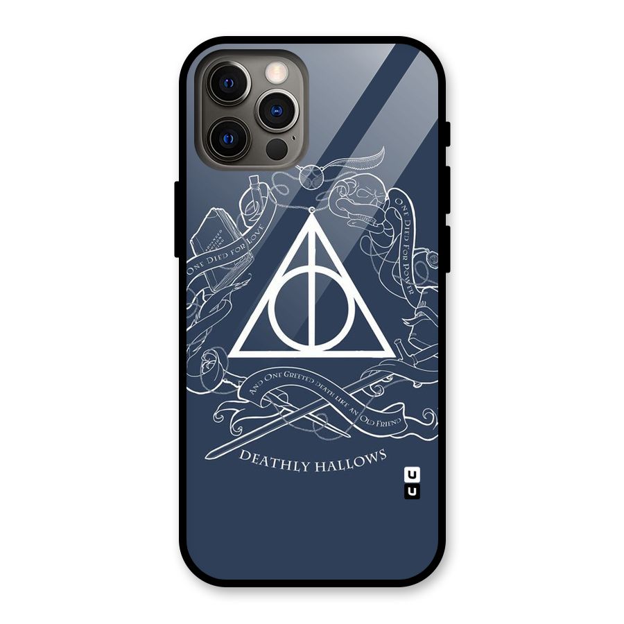 Triangle Blue Glass Back Case for iPhone 12 Pro