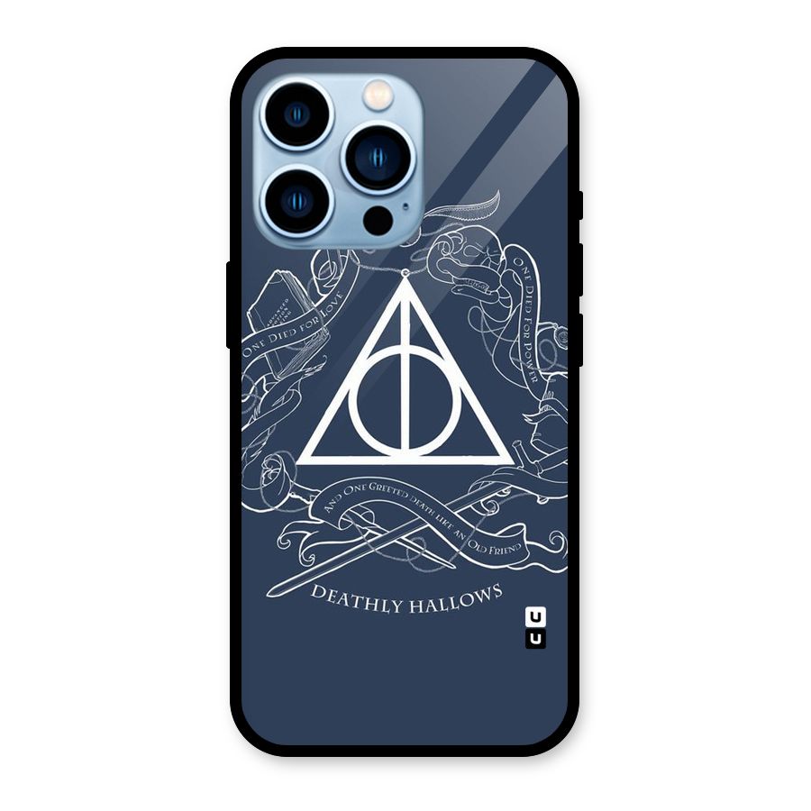 Triangle Blue Glass Back Case for iPhone 13 Pro