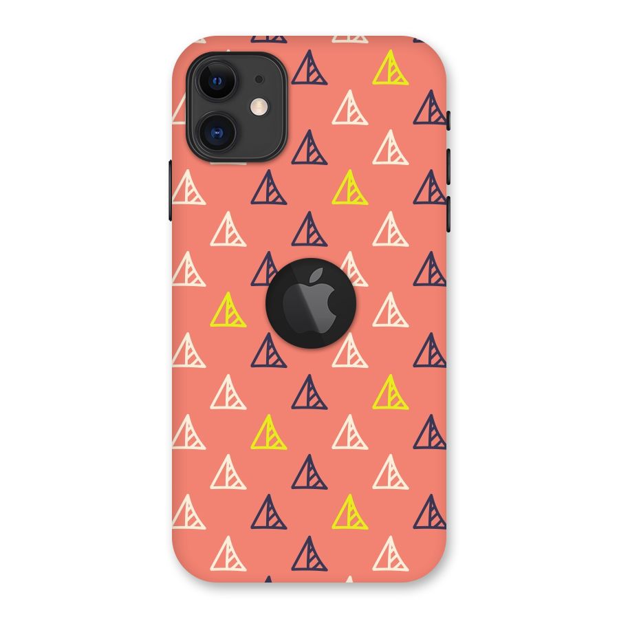 Triangular Boho Pattern Back Case for iPhone 11 Logo Cut