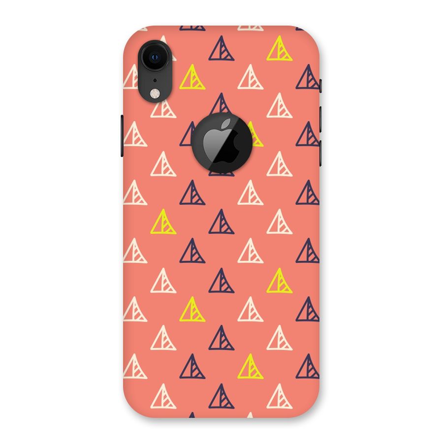 Triangular Boho Pattern Back Case for iPhone XR Logo Cut