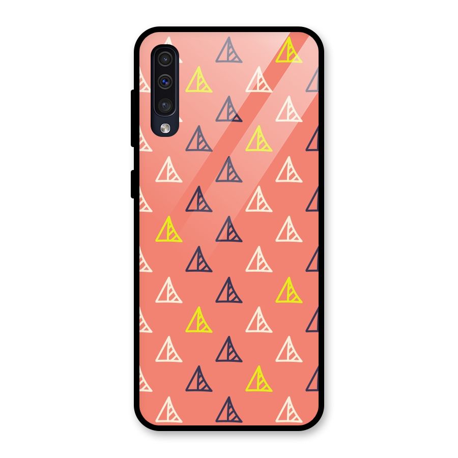 Triangular Boho Pattern Glass Back Case for Galaxy A50