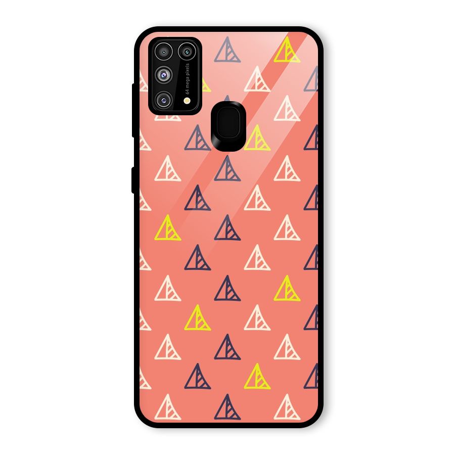 Triangular Boho Pattern Glass Back Case for Galaxy M31