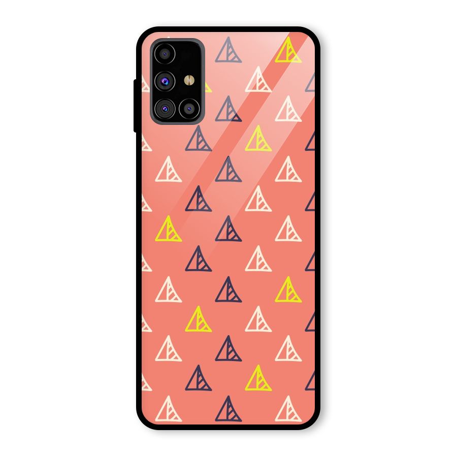 Triangular Boho Pattern Glass Back Case for Galaxy M31s