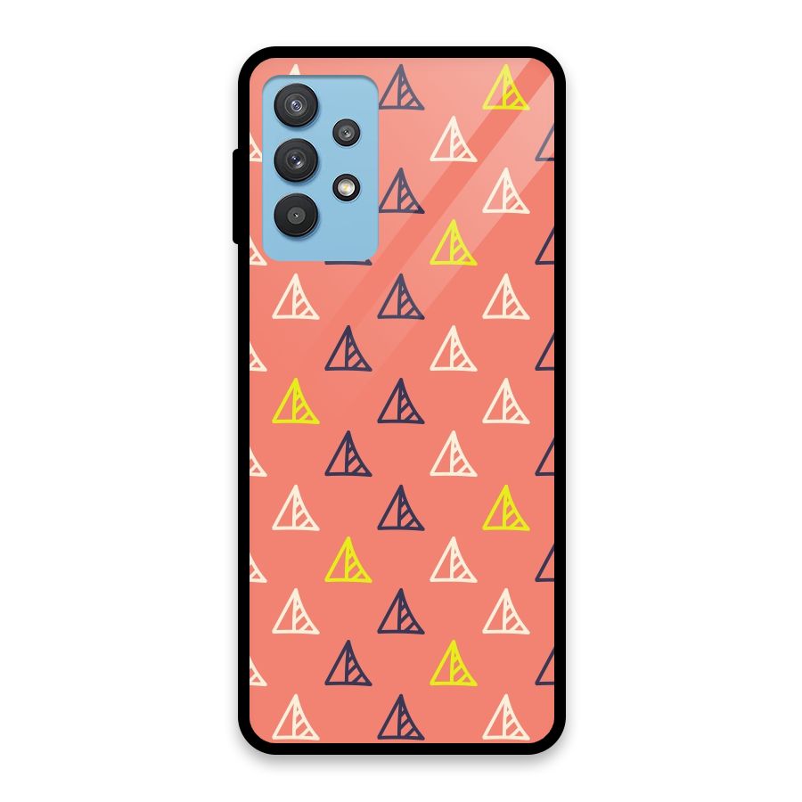 Triangular Boho Pattern Glass Back Case for Galaxy M32 5G